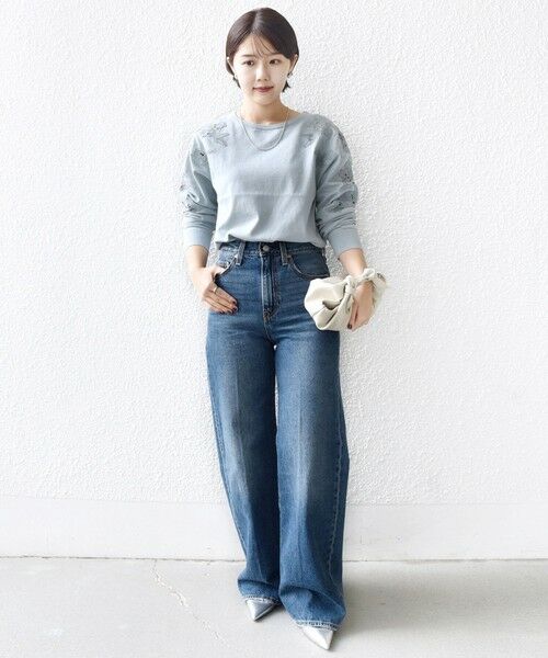 SHIPS / シップス ニット・セーター | 《予約》【WEB限定】〈手洗い可能〉ショルダー レース コンビ ニット プルオーバー | 詳細12