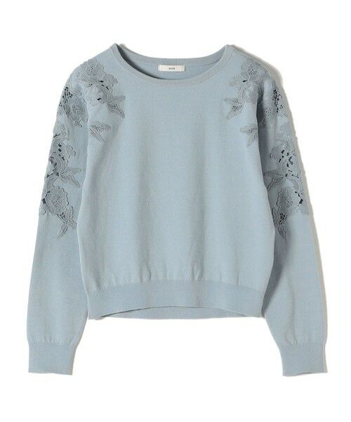 SHIPS / シップス ニット・セーター | 《予約》【WEB限定】〈手洗い可能〉ショルダー レース コンビ ニット プルオーバー | 詳細19