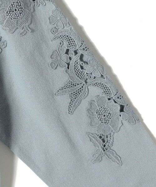 SHIPS / シップス ニット・セーター | 《予約》【WEB限定】〈手洗い可能〉ショルダー レース コンビ ニット プルオーバー | 詳細22