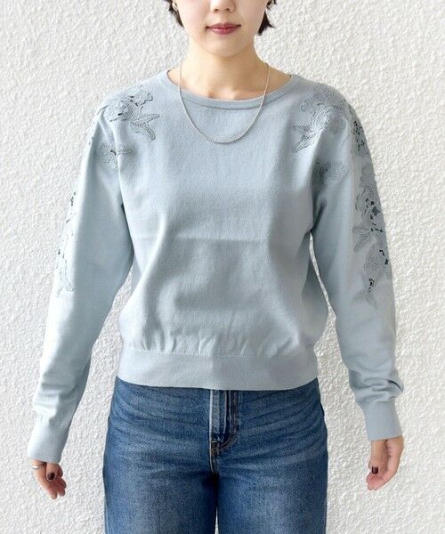 SHIPS / シップス ニット・セーター | 《予約》【WEB限定】〈手洗い可能〉ショルダー レース コンビ ニット プルオーバー | 詳細26