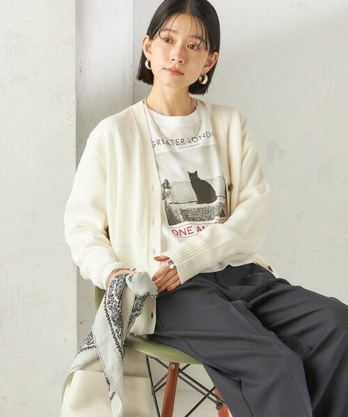 SHIPS / シップス カーディガン・ボレロ | 〈手洗い可能〉ブライト ペーパー Vネック ニット カーディガン | 詳細12