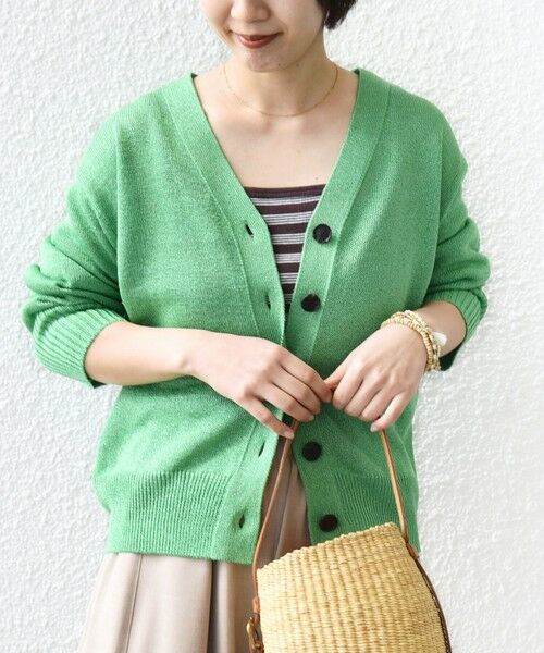 SHIPS / シップス カーディガン・ボレロ | 〈手洗い可能〉ブライト ペーパー Vネック ニット カーディガン | 詳細23