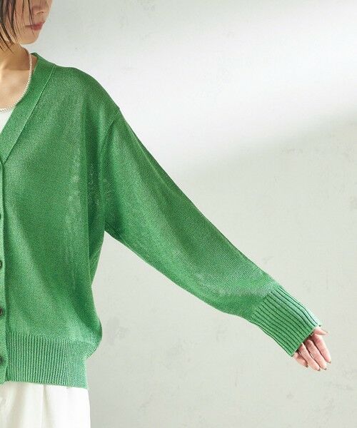 SHIPS / シップス カーディガン・ボレロ | 《予約》〈手洗い可能〉ブライト ペーパー Vネック ニット カーディガン | 詳細28