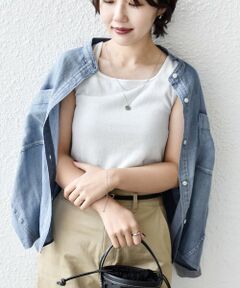 SHIPS / シップス タンクトップ | 《予約》〈手洗い可能〉ラメ 2WAY ノースリーブ プルオーバー