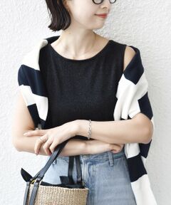 SHIPS / シップス タンクトップ | 《予約》〈手洗い可能〉ラメ 2WAY ノースリーブ プルオーバー