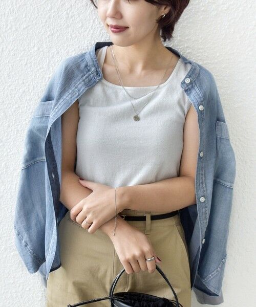 SHIPS / シップス タンクトップ | 《予約》〈手洗い可能〉ラメ 2WAY ノースリーブ プルオーバー | 詳細4