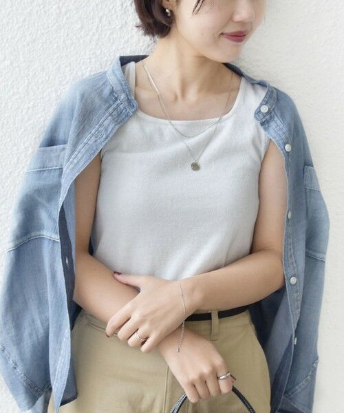 SHIPS / シップス タンクトップ | 《予約》〈手洗い可能〉ラメ 2WAY ノースリーブ プルオーバー | 詳細5