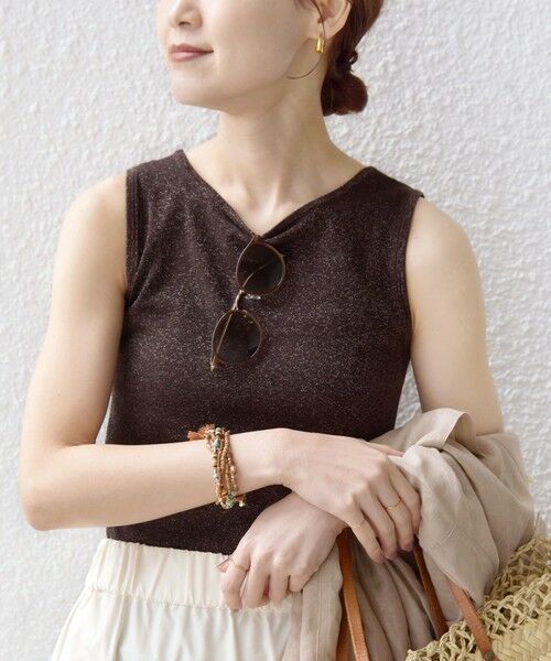 SHIPS / シップス タンクトップ | 《一部追加予約》〈手洗い可能〉ラメ 2WAY ノースリーブ プルオーバー | 詳細30