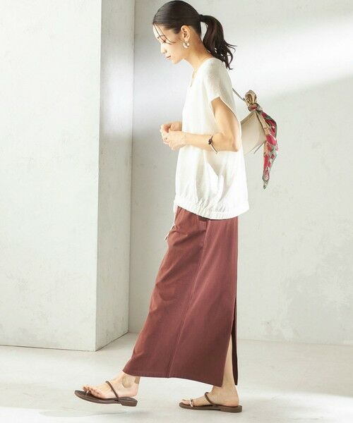 SHIPS / シップス ベスト | 《予約》〈手洗い可能〉ブライト ペーパー 裾 ドロスト ニット プルオーバー | 詳細10