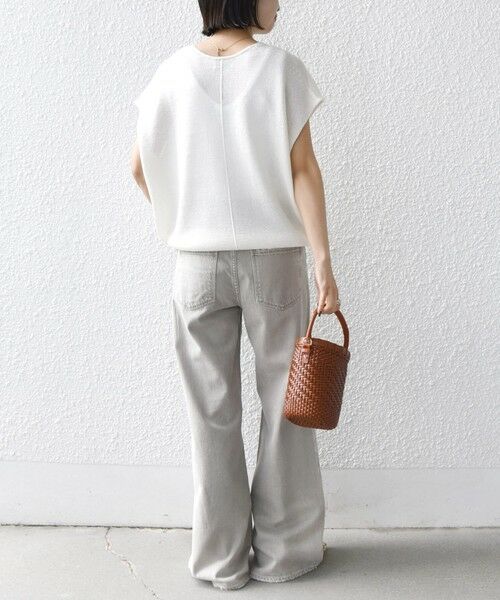 SHIPS / シップス ベスト | 〈手洗い可能〉ブライト ペーパー 裾 ドロスト ニット プルオーバー | 詳細17