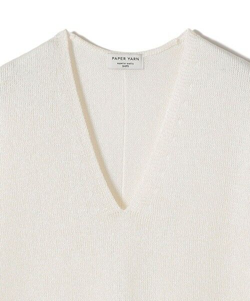SHIPS / シップス ベスト | 《予約》〈手洗い可能〉ブライト ペーパー 裾 ドロスト ニット プルオーバー | 詳細17