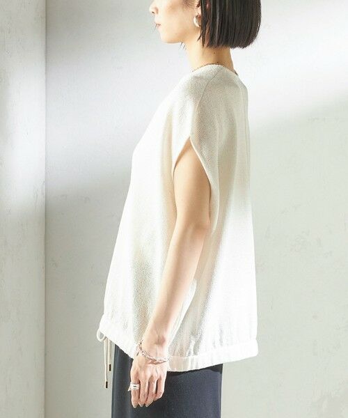 SHIPS / シップス ベスト | 〈手洗い可能〉ブライト ペーパー 裾 ドロスト ニット プルオーバー | 詳細28