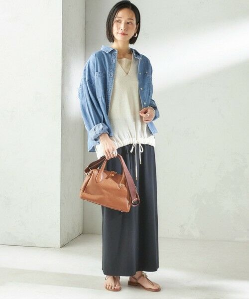 SHIPS / シップス ベスト | 《予約》〈手洗い可能〉ブライト ペーパー 裾 ドロスト ニット プルオーバー | 詳細7