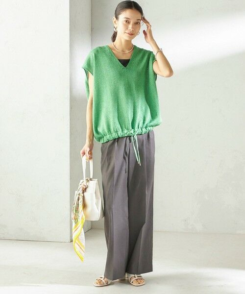 SHIPS / シップス ベスト | 《予約》〈手洗い可能〉ブライト ペーパー 裾 ドロスト ニット プルオーバー | 詳細29