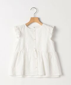 SHIPS / シップス シャツ・ブラウス | SHIPS KIDS:80〜90cm / レース エンブロイダリー ペプラム ブラウス