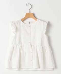 SHIPS / シップス シャツ・ブラウス | SHIPS KIDS:100〜130cm / レース エンブロイダリー ペプラム ブラウス