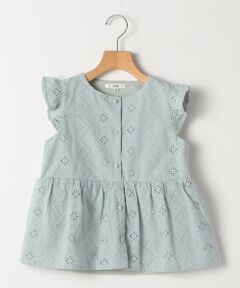 SHIPS / シップス シャツ・ブラウス | SHIPS KIDS:100〜130cm / レース エンブロイダリー ペプラム ブラウス