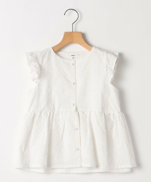 SHIPS / シップス シャツ・ブラウス | SHIPS KIDS:100〜130cm / レース エンブロイダリー ペプラム ブラウス | 詳細7