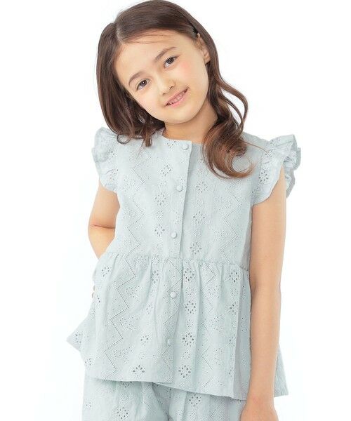 SHIPS / シップス シャツ・ブラウス | SHIPS KIDS:100〜130cm / レース エンブロイダリー ペプラム ブラウス | 詳細9