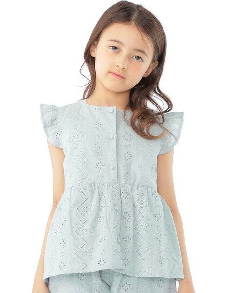 SHIPS / シップス シャツ・ブラウス | SHIPS KIDS:100〜130cm / レース エンブロイダリー ペプラム ブラウス | 詳細10