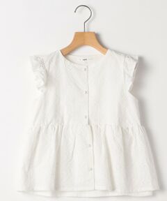 SHIPS / シップス シャツ・ブラウス | SHIPS KIDS:140〜150cm / レース エンブロイダリー ペプラム ブラウス