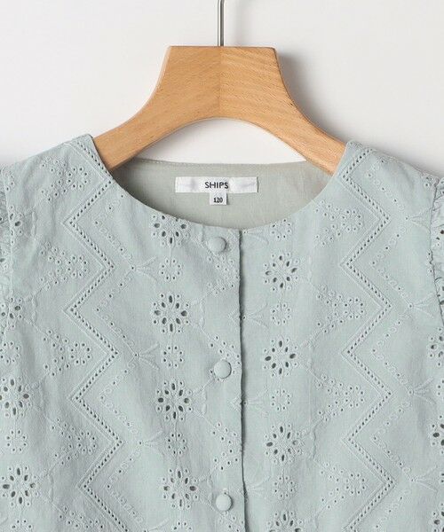 SHIPS / シップス シャツ・ブラウス | SHIPS KIDS:140〜150cm / レース エンブロイダリー ペプラム ブラウス | 詳細3