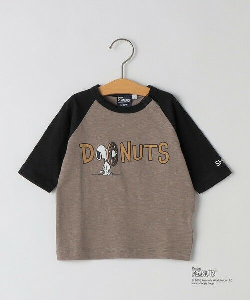 SHIPS / シップス Tシャツ | SHIPS KIDS:80〜90cm /PEANUTS スヌーピー フットボール プリント Tシャツ（ダークグレー）