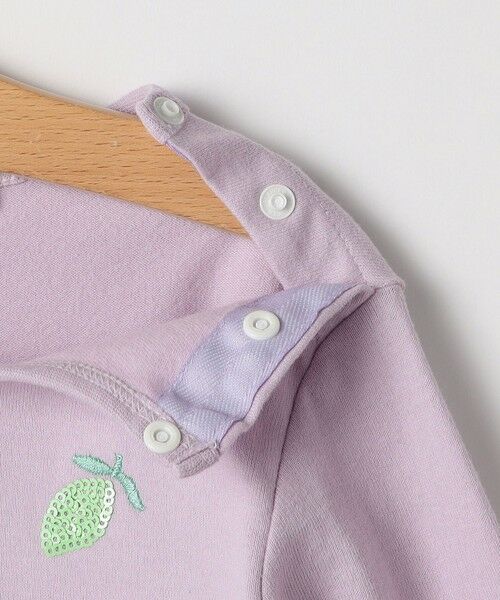 SHIPS / シップス Tシャツ | SHIPS KIDS:80〜90cm /レモン スパンコール 刺繍 ロングスリーブ Tシャツ | 詳細5