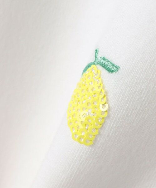 SHIPS / シップス Tシャツ | SHIPS KIDS:100〜130cm /レモン スパンコール 刺繍 ロングスリーブ Tシャツ | 詳細4