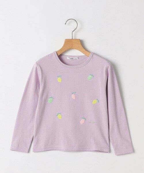 SHIPS / シップス Tシャツ | SHIPS KIDS:100〜130cm /レモン スパンコール 刺繍 ロングスリーブ Tシャツ | 詳細16