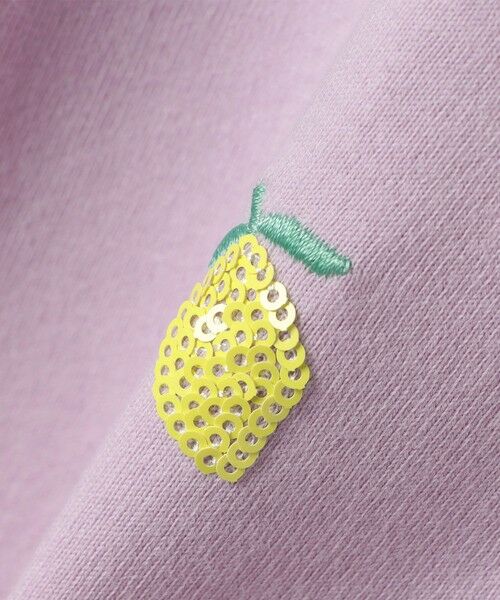 SHIPS / シップス Tシャツ | SHIPS KIDS:100〜130cm /レモン スパンコール 刺繍 ロングスリーブ Tシャツ | 詳細6