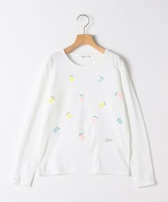 SHIPS / シップス Tシャツ | SHIPS KIDS:140〜150cm /レモン スパンコール 刺繍 ロングスリーブ Tシャツ