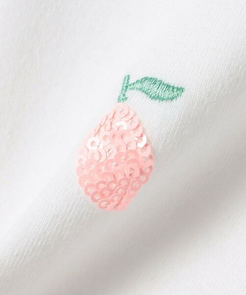 SHIPS / シップス Tシャツ | SHIPS KIDS:140〜150cm /レモン スパンコール 刺繍 ロングスリーブ Tシャツ | 詳細1