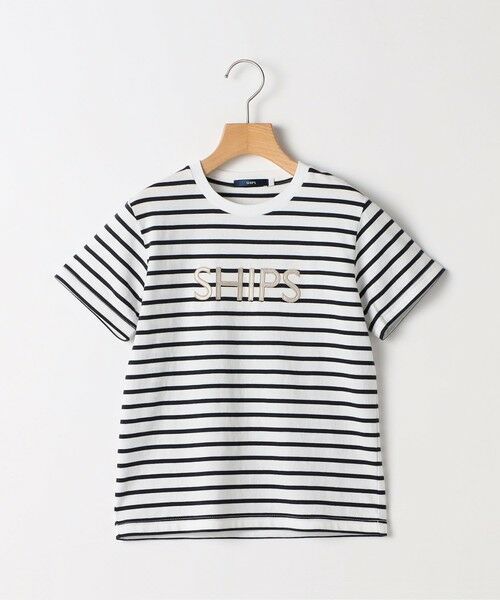 SHIPS / シップス Tシャツ | SHIPS KIDS:80〜90cm / SHIPS ロゴ 半袖Tシャツ（ホワイト系）