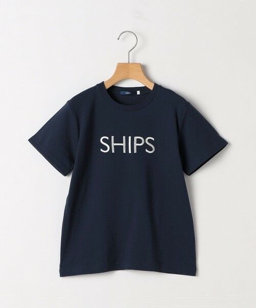 SHIPS / シップス Tシャツ | SHIPS KIDS:80〜90cm / SHIPS ロゴ 半袖Tシャツ（ネイビー）
