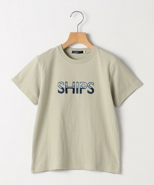 SHIPS / シップス Tシャツ | SHIPS KIDS:100〜130cm / SHIPS ロゴ 半袖Tシャツ（カーキ）