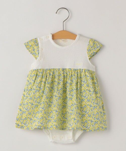 SHIPS / シップス ロンパース | SHIPS KIDS:70〜80cm / フラワー スカート ロンパース（イエロー）