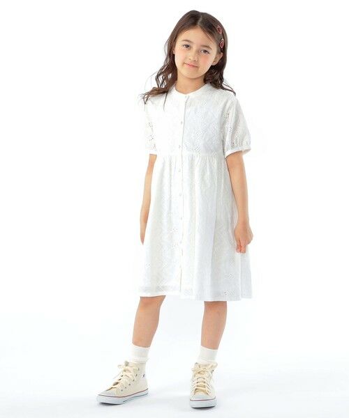 SHIPS / シップス ロング・マキシ丈ワンピース | SHIPS KIDS:100〜130cm / レース エンブロイダリー ワンピース | 詳細3