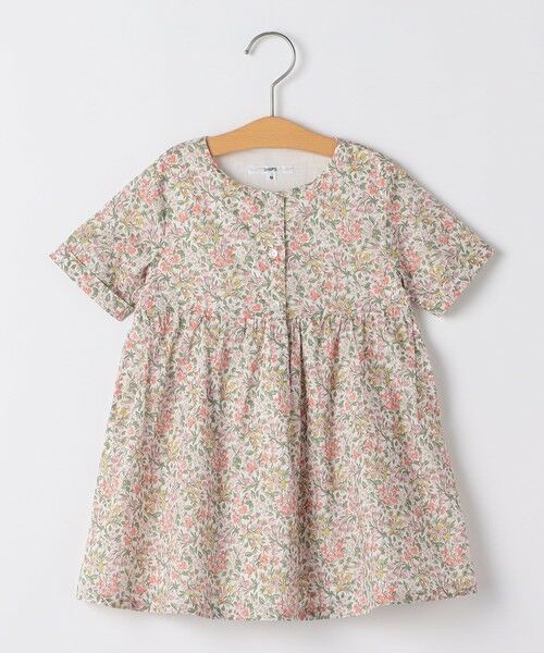 SHIPS / シップス ミニ丈・ひざ丈ワンピース | SHIPS KIDS:80〜90cm / リバティ 半袖 ワンピース（ピンク系）