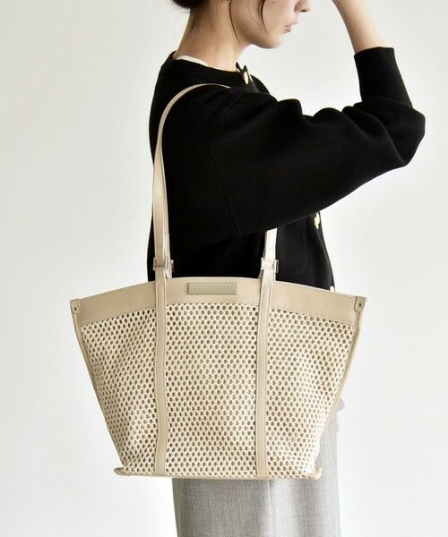 SHIPS / シップス トートバッグ | 《予約》quaranciel: 2way ハンドル メッシュ トートバッグ（ナチュラル）