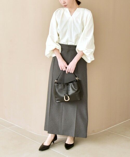 SHIPS / シップス シャツ・ブラウス | quaranciel:〈洗濯機可能〉ツイル スキッパー ボリューム ブラウス | 詳細10