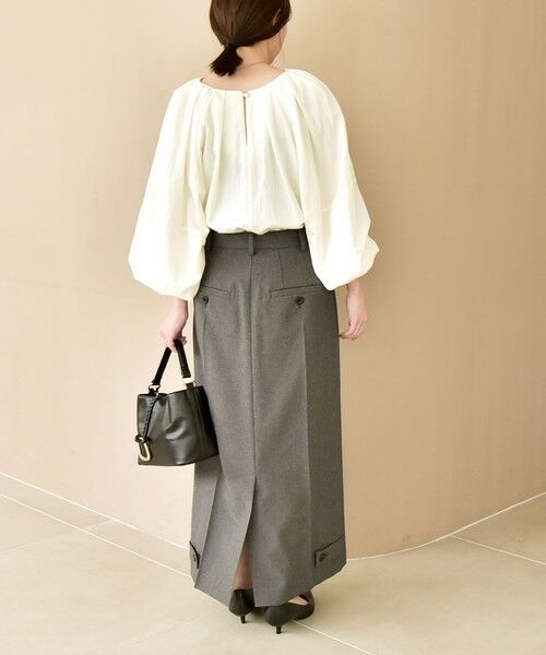 SHIPS / シップス シャツ・ブラウス | quaranciel:〈洗濯機可能〉ツイル スキッパー ボリューム ブラウス | 詳細11