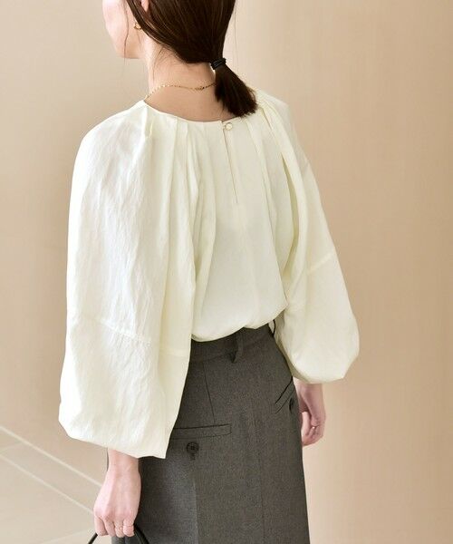 SHIPS / シップス シャツ・ブラウス | quaranciel:〈洗濯機可能〉ツイル スキッパー ボリューム ブラウス | 詳細14