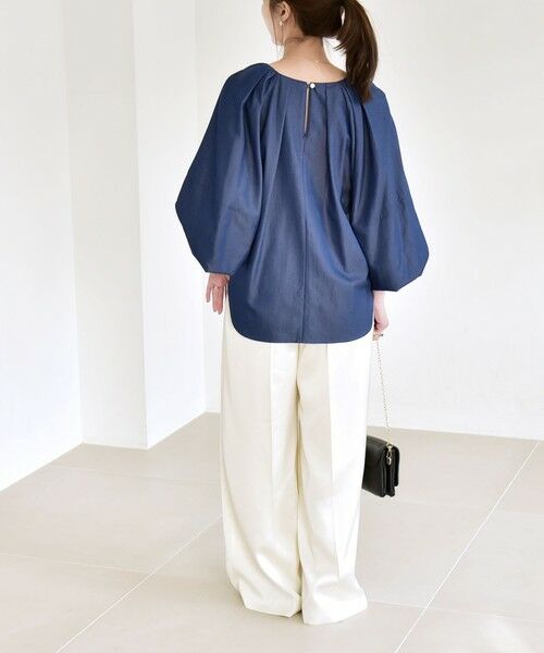 SHIPS / シップス シャツ・ブラウス | quaranciel:〈洗濯機可能〉ツイル スキッパー ボリューム ブラウス | 詳細29