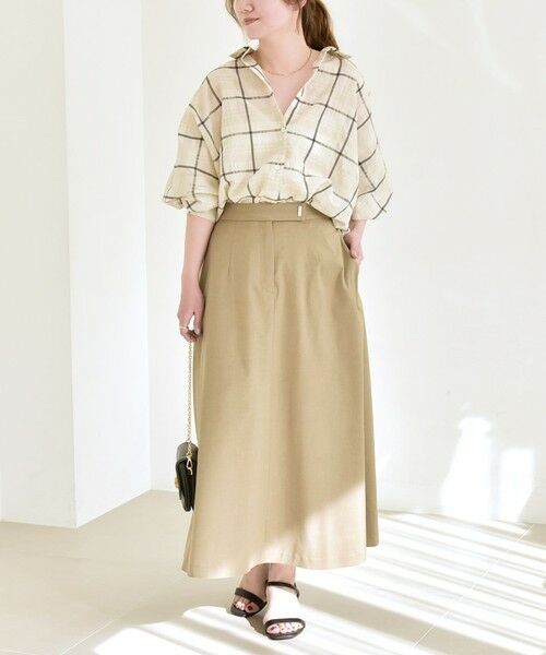 SHIPS / シップス シャツ・ブラウス | 《予約》quaranciel:〈手洗い可能〉シアー チェック ドルマン シャツ　　　 | 詳細1