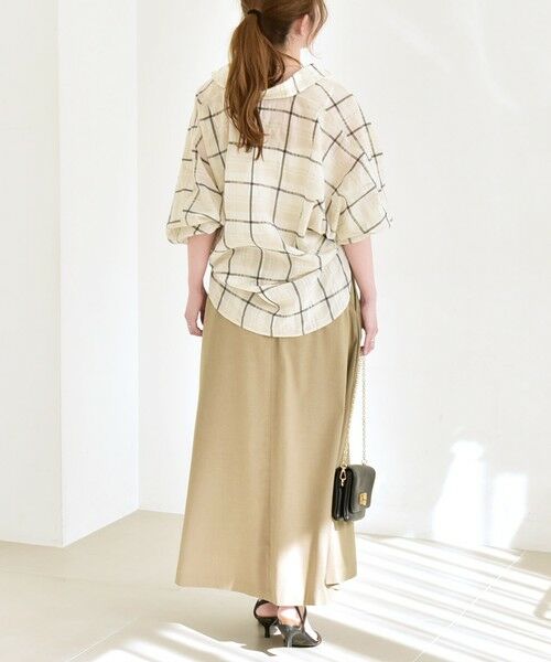 SHIPS / シップス シャツ・ブラウス | 《予約》quaranciel:〈手洗い可能〉シアー チェック ドルマン シャツ　　　 | 詳細2