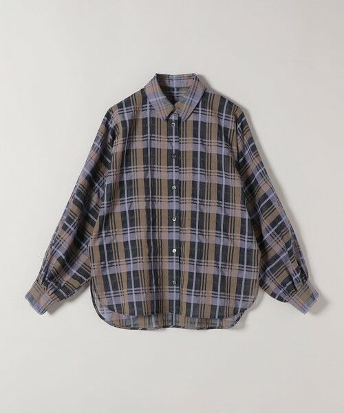 SHIPS / シップス シャツ・ブラウス | quaranciel:〈手洗い可能〉シアー チェック ドルマン ビッグ レギュラー シャツ | 詳細23