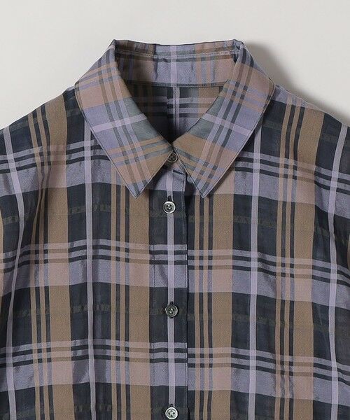 SHIPS / シップス シャツ・ブラウス | quaranciel:〈手洗い可能〉シアー チェック ドルマン ビッグ レギュラー シャツ | 詳細25