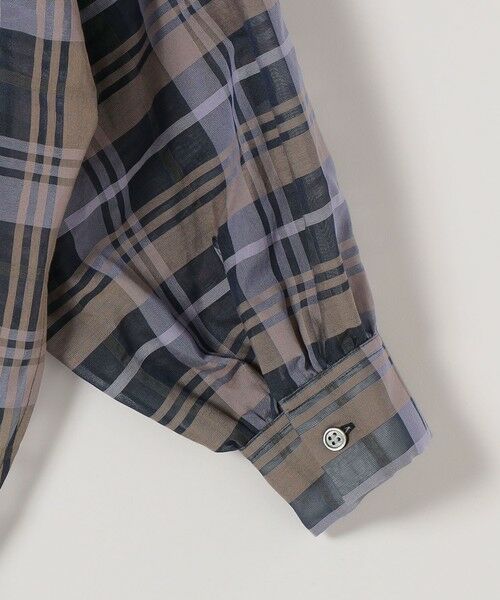 SHIPS / シップス シャツ・ブラウス | quaranciel:〈手洗い可能〉シアー チェック ドルマン ビッグ レギュラー シャツ | 詳細26