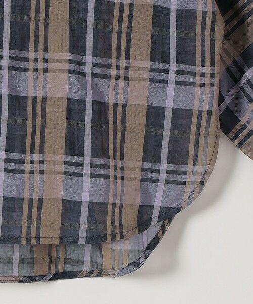 SHIPS / シップス シャツ・ブラウス | quaranciel:〈手洗い可能〉シアー チェック ドルマン ビッグ レギュラー シャツ | 詳細27